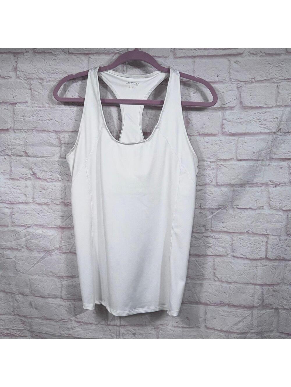 BCG Large Women's White Racerback Tank Top